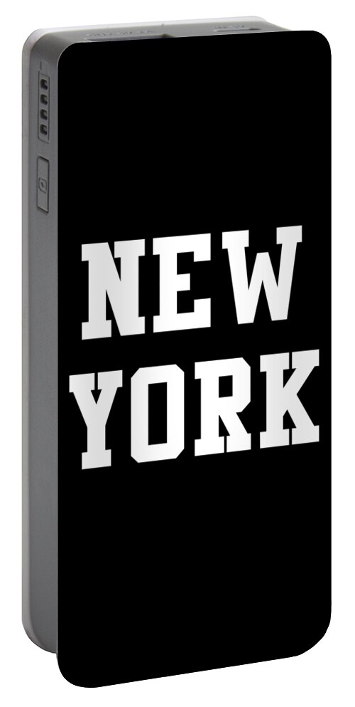 Funny Portable Battery Charger featuring the digital art New York by Flippin Sweet Gear
