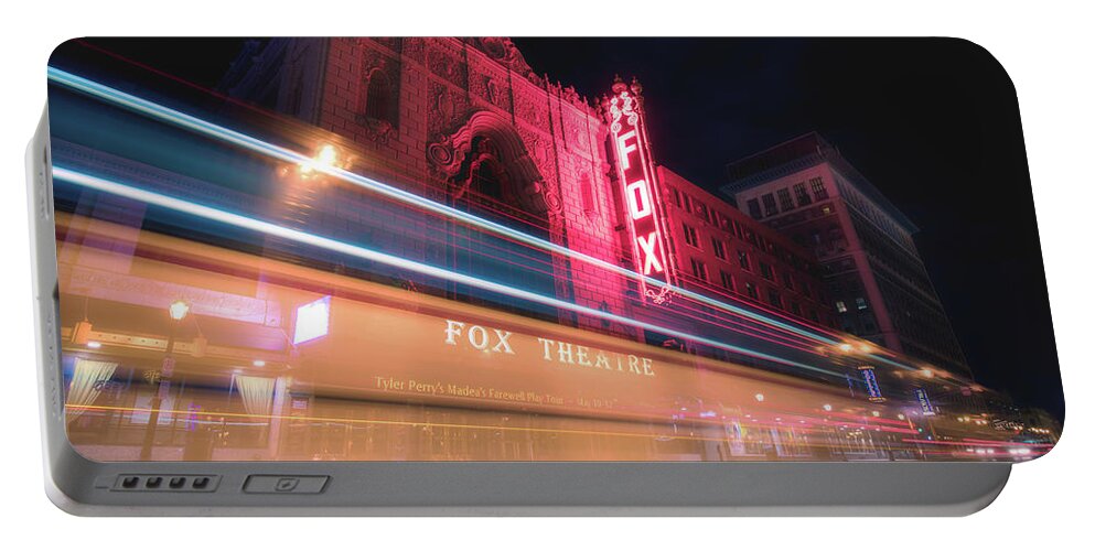 St. Louis Portable Battery Charger featuring the photograph Night at the Fabulous Fox by Jay Smith
