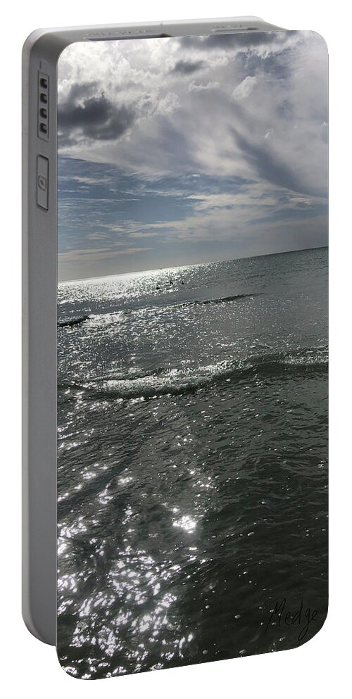 Photography Portable Battery Charger featuring the photograph Night on Lido Shore by Medge Jaspan