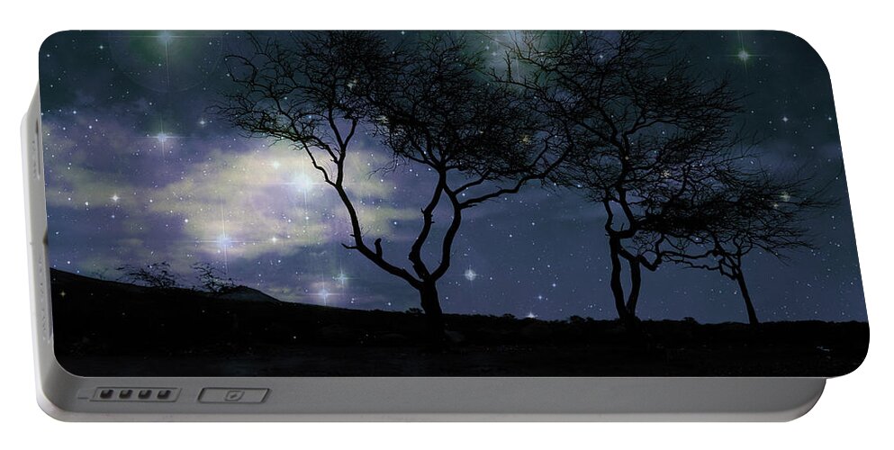 Night Sky Portable Battery Charger featuring the photograph Night Sky by Linda Sannuti