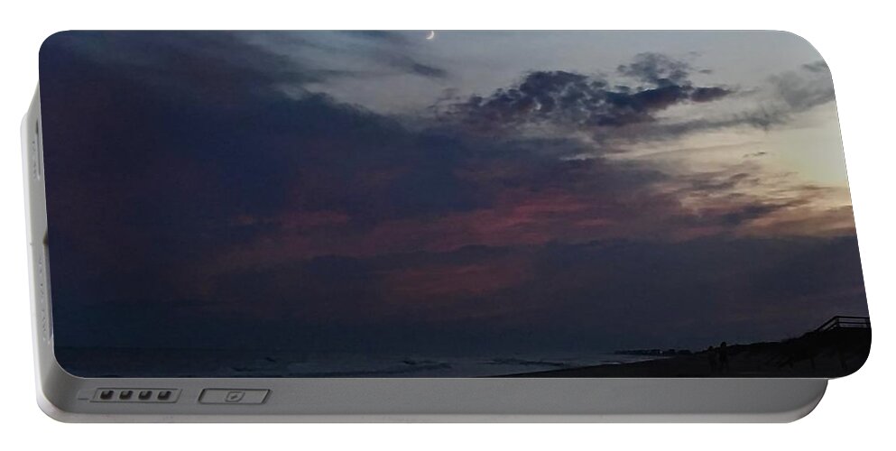  Portable Battery Charger featuring the photograph Night sky - moon by Meta Gatschenberger