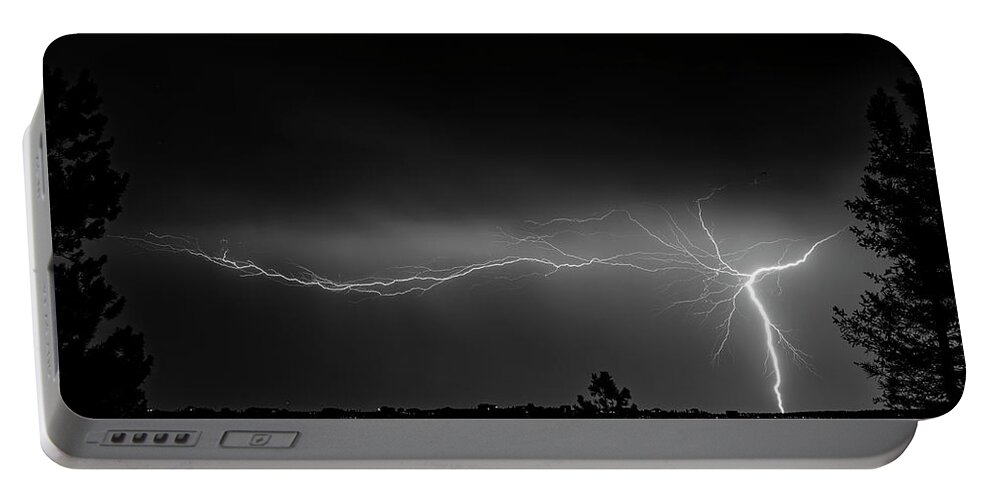 Lightening Portable Battery Charger featuring the photograph Night Strike by Dawn Key