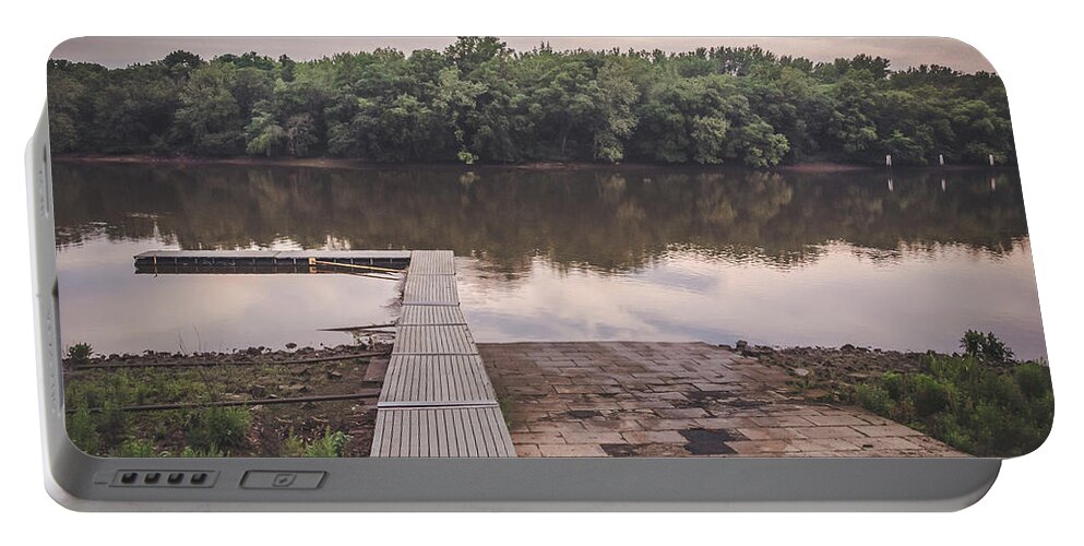 Boat Ramp Portable Battery Charger featuring the photograph No Bare Feet by Steve Stanger