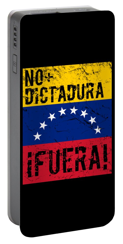 Venezuela Portable Battery Charger featuring the digital art No Dictadura Fuera Madura Protest by Flippin Sweet Gear