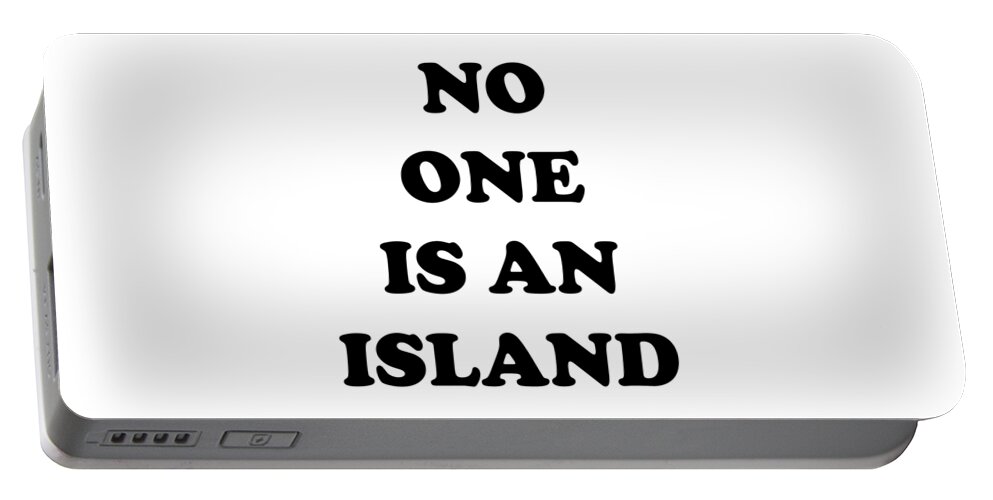 No Portable Battery Charger featuring the digital art No One Is An Island by Francisco Medeiros