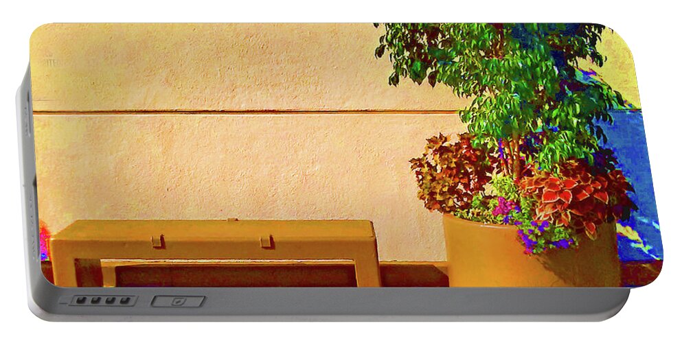 Landscaping Portable Battery Charger featuring the photograph No Parking Bench by Andrew Lawrence