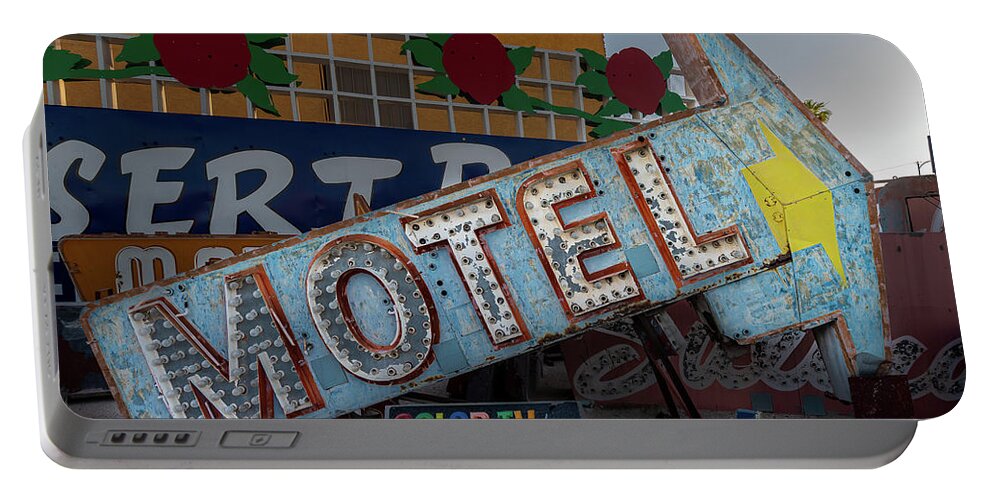 Motel Portable Battery Charger featuring the photograph No Vacancy by Bryan Xavier