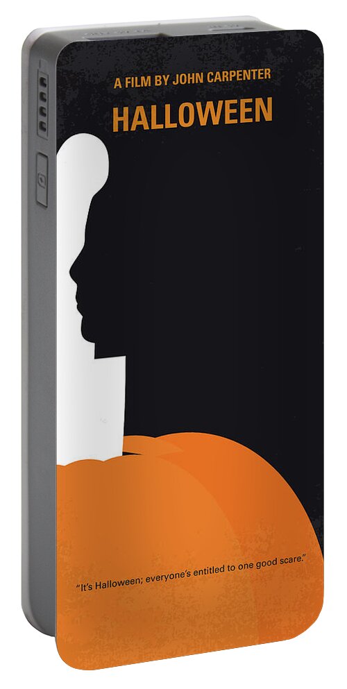 Halloween Portable Battery Charger featuring the digital art No1164 My Halloween minimal movie poster by Chungkong Art