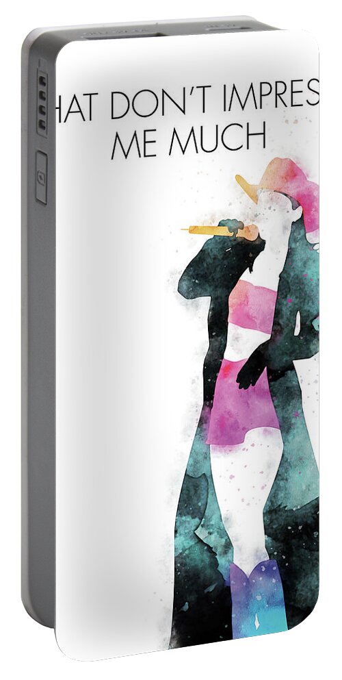Shania Portable Battery Charger featuring the digital art No160 MY Shania Twain Watercolor Music poster by Chungkong Art