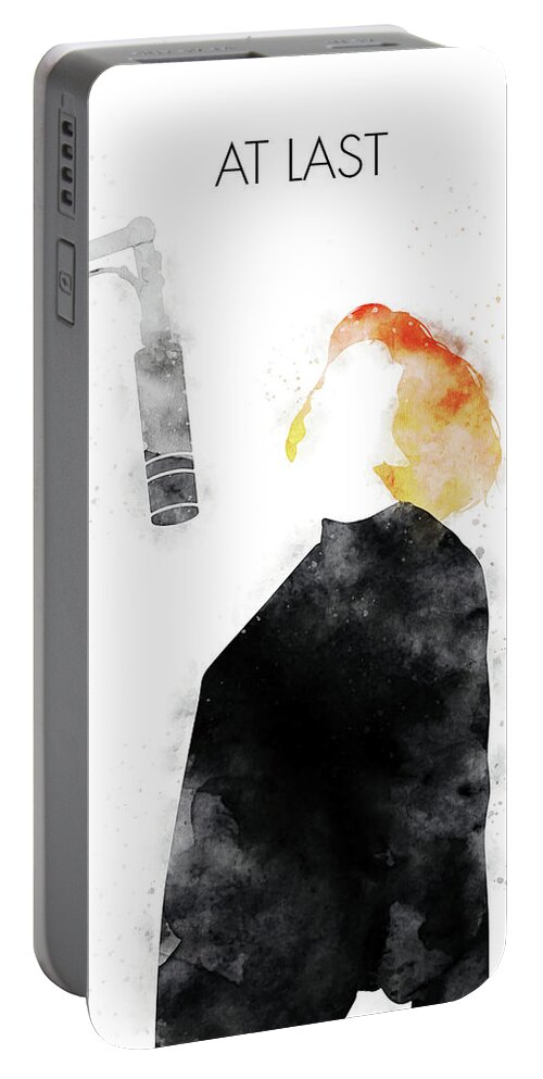 Etta Portable Battery Charger featuring the digital art No235 MY ETTA JAMES Watercolor Music poster by Chungkong Art