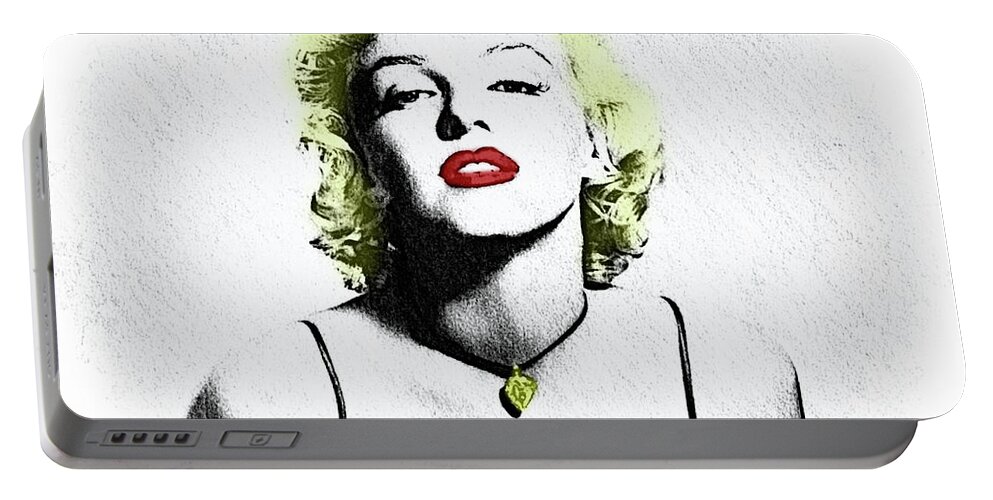 2084 Portable Battery Charger featuring the photograph Norma Jeane Mortenson, aka Marilyn XII by Al Bourassa