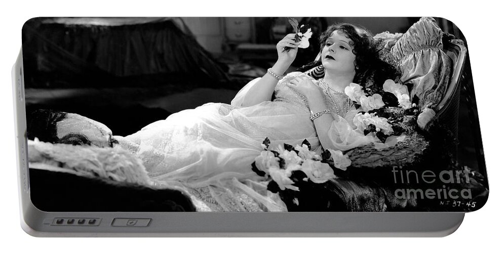 Camille Portable Battery Charger featuring the photograph Norma Talmadge in Camille 1926 by Sad Hill - Bizarre Los Angeles Archive