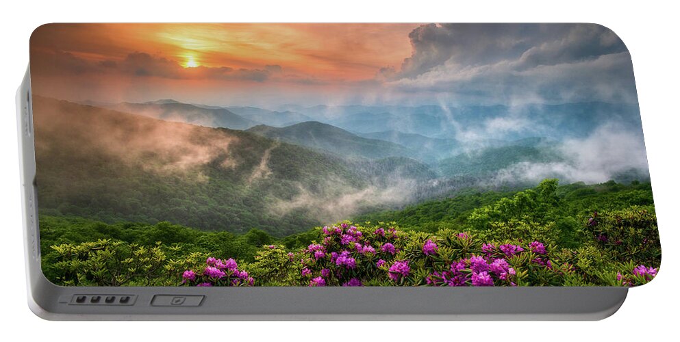 North Carolina Portable Battery Charger featuring the photograph North Carolina Blue Ridge Parkway Spring Appalachian Mountains NC by Dave Allen
