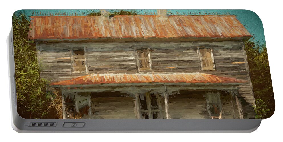 Mountains Portable Battery Charger featuring the photograph North Carolina Old Rural House ap 108 by Dan Carmichael