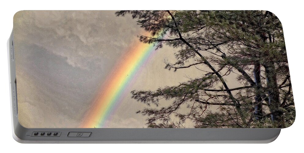 Rainbow Portable Battery Charger featuring the photograph Northern Forest Rainbow by Russ Considine