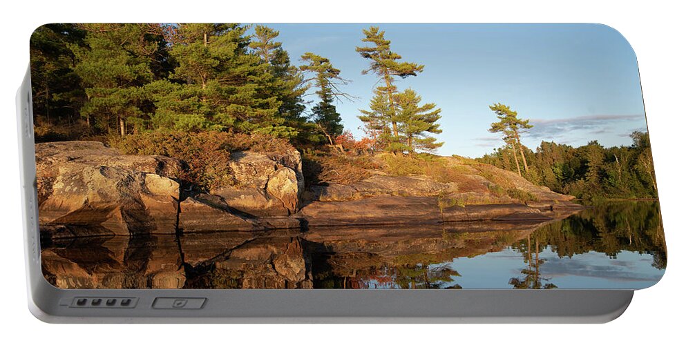Lake Portable Battery Charger featuring the photograph Northern Reflections by Stephen Sloan