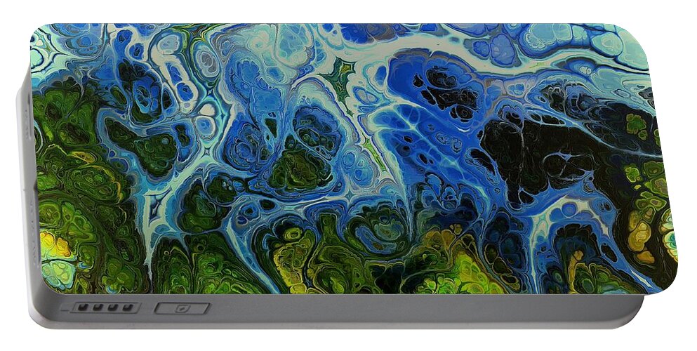 Blue Portable Battery Charger featuring the photograph Northwest Swirl of Blue Green Earth by Sea Change Vibes