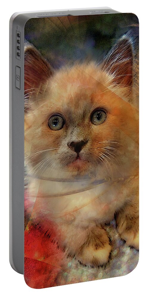 Affordable Art Portable Battery Charger featuring the digital art Notorious RDK by Studio B Prints