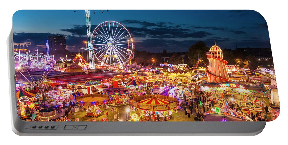 Nottingham Goose Fair Portable Battery Charger featuring the photograph Nottingham Goose Fair, England by Neale And Judith Clark