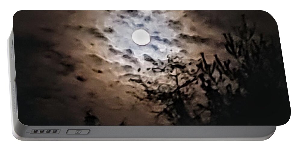 Moon Portable Battery Charger featuring the photograph November Gibbous Moon by Paul Kercher