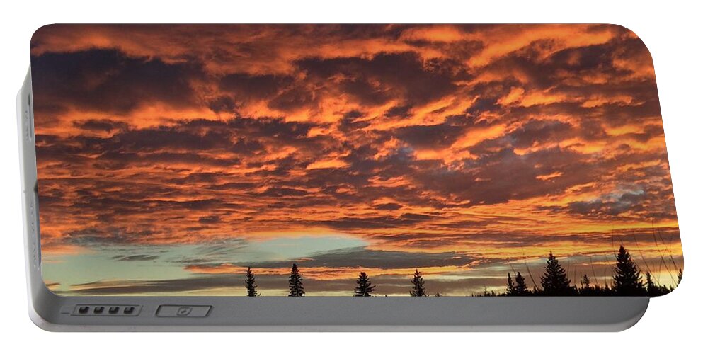 Chilcotin Plateau Portable Battery Charger featuring the photograph November Sunset by Nicola Finch