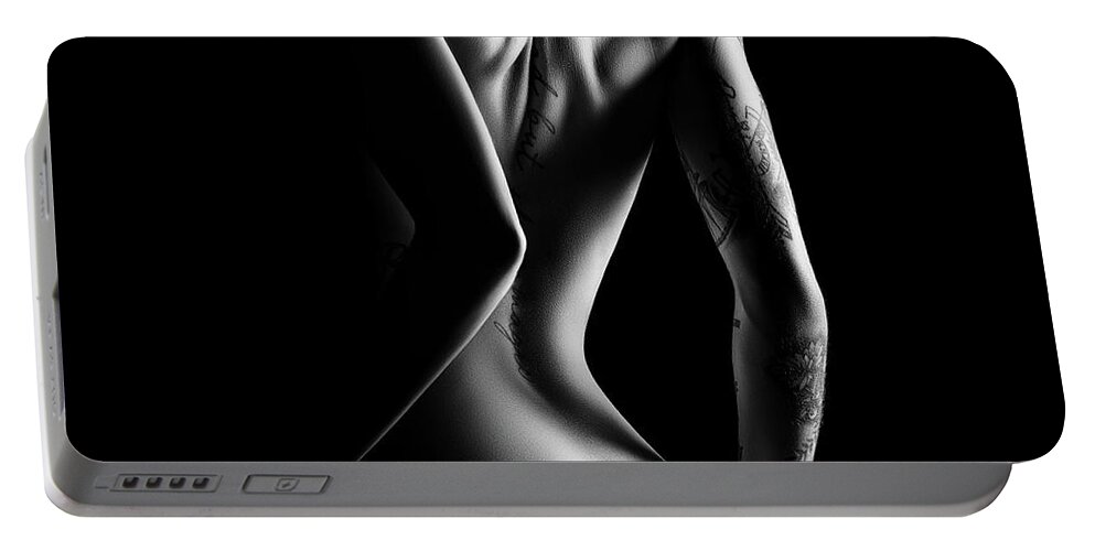 Woman Portable Battery Charger featuring the photograph Nude woman bodyscape 72 by Johan Swanepoel