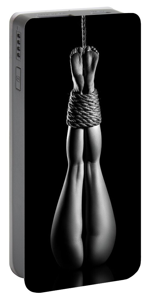 Woman Portable Battery Charger featuring the photograph Nude Woman bondage 5 by Johan Swanepoel