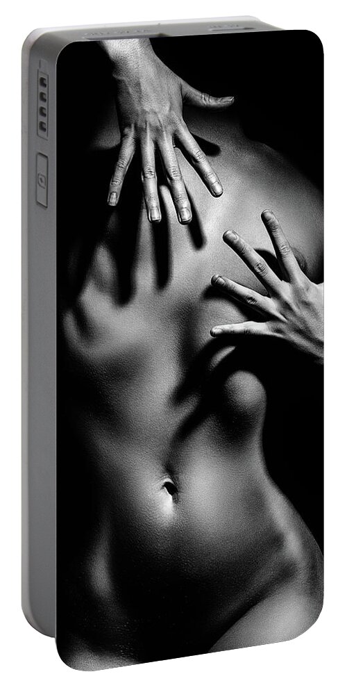 Woman Portable Battery Charger featuring the photograph Nude woman fine art 10 by Johan Swanepoel