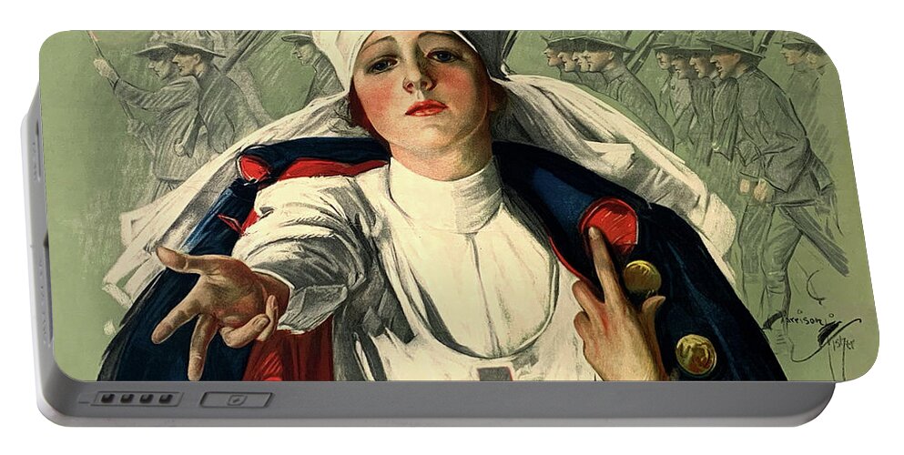 Nurse Portable Battery Charger featuring the digital art Nurse Needed Helping Hand by Long Shot