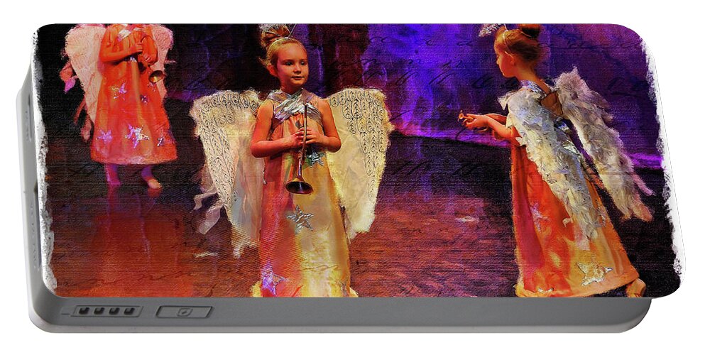 Ballerina Portable Battery Charger featuring the photograph Nutcracker_Angels by Craig J Satterlee
