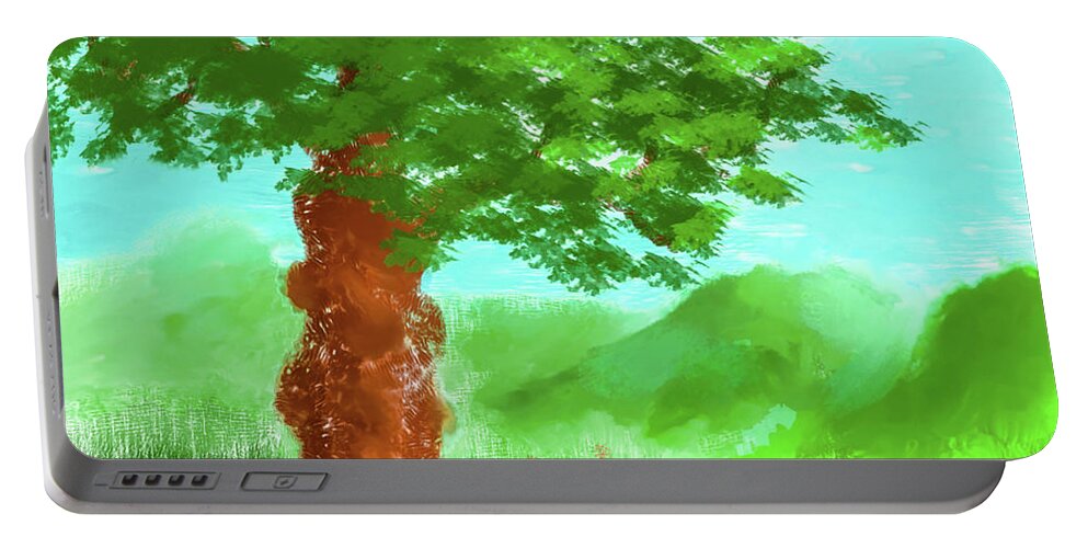 Oak Tree Portable Battery Charger featuring the digital art Oak tree 3 #k6 by Leif Sohlman
