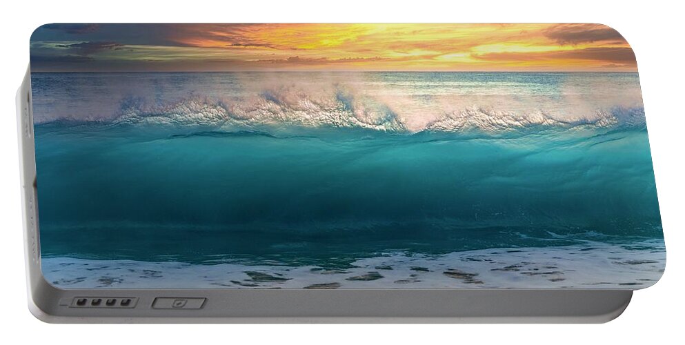 Ocean Portable Battery Charger featuring the photograph Ocean Beach Sunset Photo 193 by Lucie Dumas
