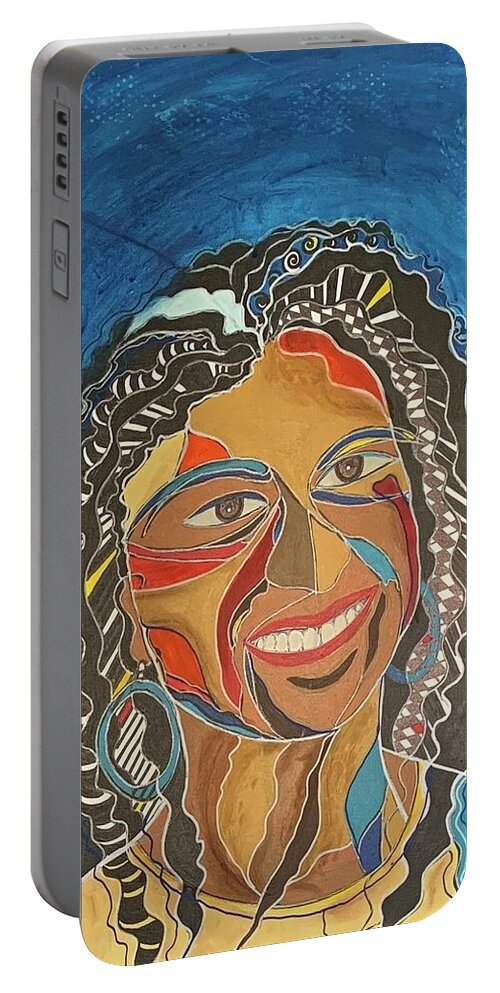 Pop Art Portable Battery Charger featuring the painting Ocean Dreams by Raji Musinipally