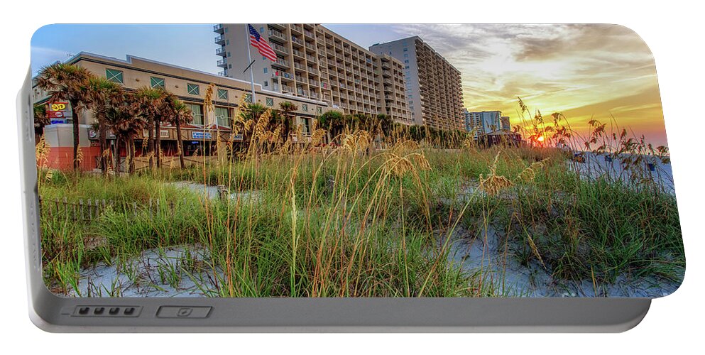 Ocean Drive Portable Battery Charger featuring the photograph Ocean Drive Beach at Sunrise by David Smith