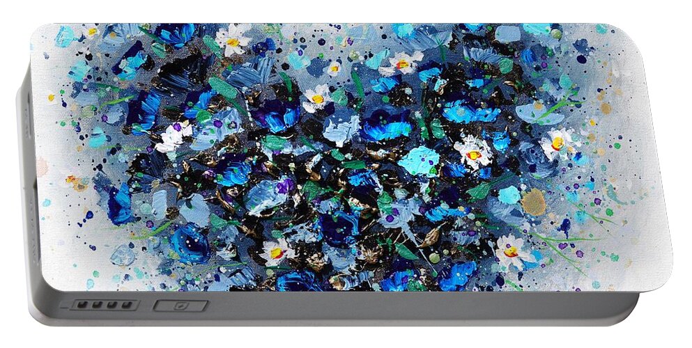 Heart Portable Battery Charger featuring the painting Ocean of Love by Amanda Dagg
