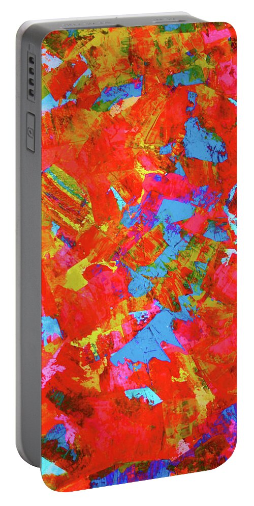  Portable Battery Charger featuring the painting October Canopy Overhead by Polly Castor