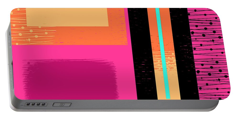 Abstract Portable Battery Charger featuring the digital art Ode to Rothko by Alan Bodner