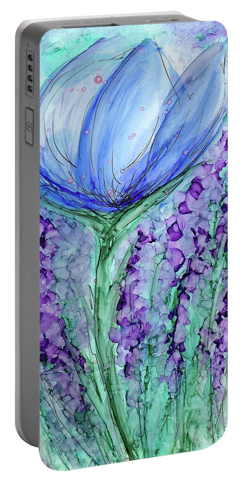 Bright Portable Battery Charger featuring the painting Offering by Kimberly Deene Langlois