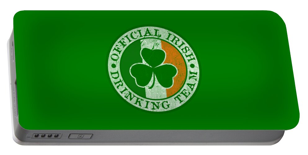 Funny Portable Battery Charger featuring the digital art Official Irish Drinking Team by Flippin Sweet Gear