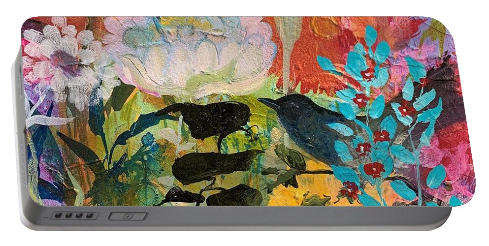 Fine Art Portable Battery Charger featuring the painting Oh Glorious Day by Robin Pedrero
