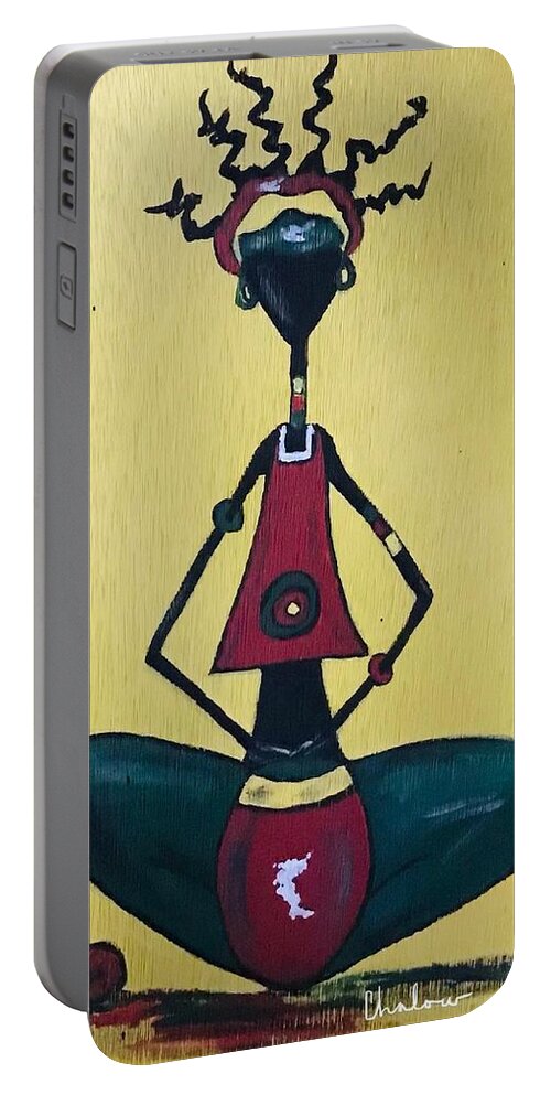  Portable Battery Charger featuring the painting Oh the Beat by Charles Young