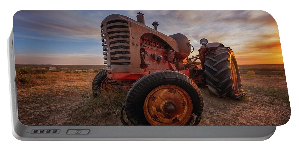 Old Tractor Portable Battery Charger featuring the photograph Old 55 - Your Time is Up by Darren White