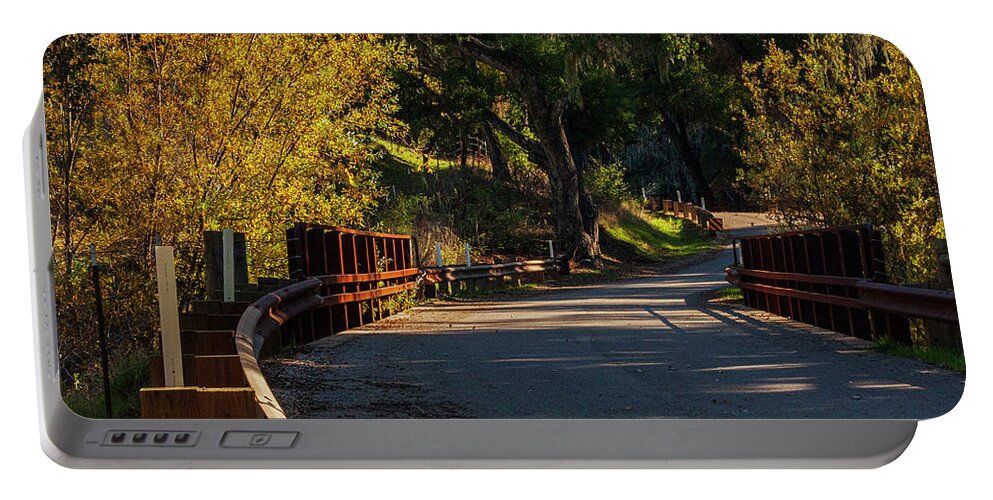 Tree Portable Battery Charger featuring the photograph Old Country Road by Ryan Huebel