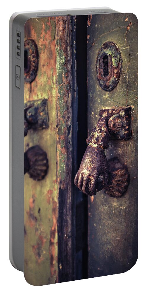 18th Century Portable Battery Charger featuring the photograph Old Door-knobs by Carlos Caetano