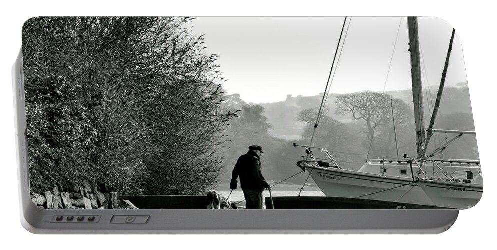 Old Man Portable Battery Charger featuring the photograph Old Friends at Mylor Bridge by Terri Waters
