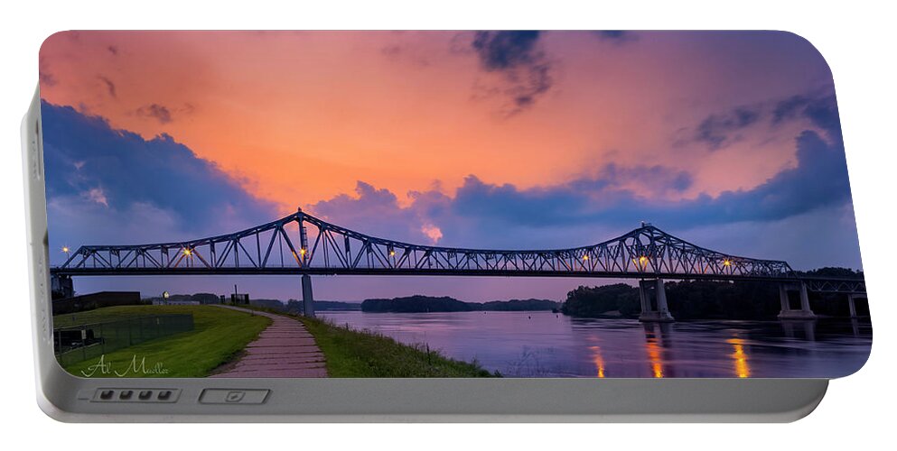 Bridge Portable Battery Charger featuring the photograph Old Interstate Bridge by Al Mueller