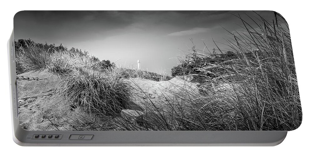 Beach Portable Battery Charger featuring the photograph Old Lighthouse Through The Sand Dunes by Nicklas Gustafsson