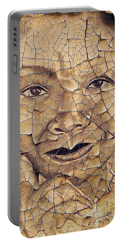  Portable Battery Charger featuring the mixed media old Photo by Angie ONeal