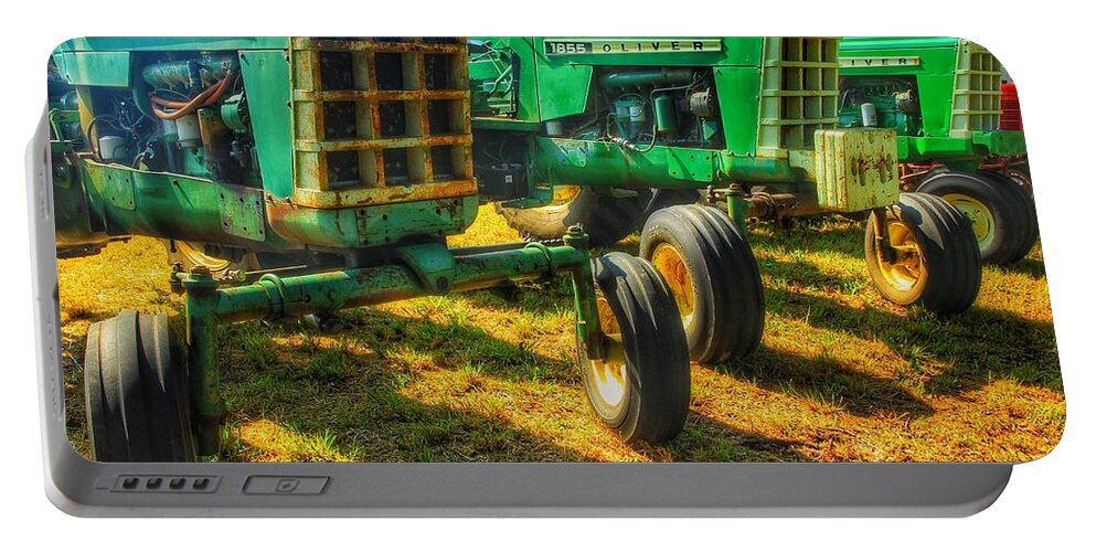 Oliver Tractors Portable Battery Charger featuring the photograph Oliver Tractors Trio by Mike Eingle