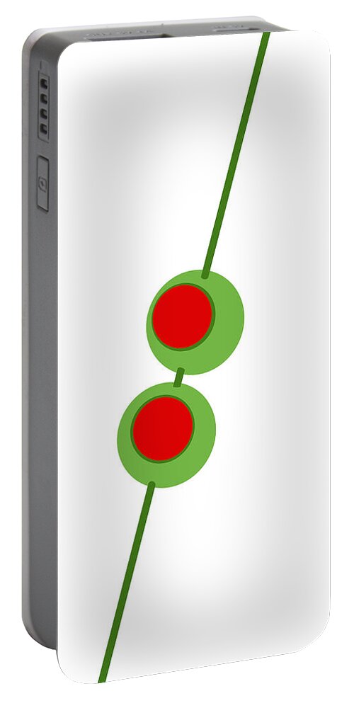 Richard Reeve Portable Battery Charger featuring the digital art Olives by Richard Reeve